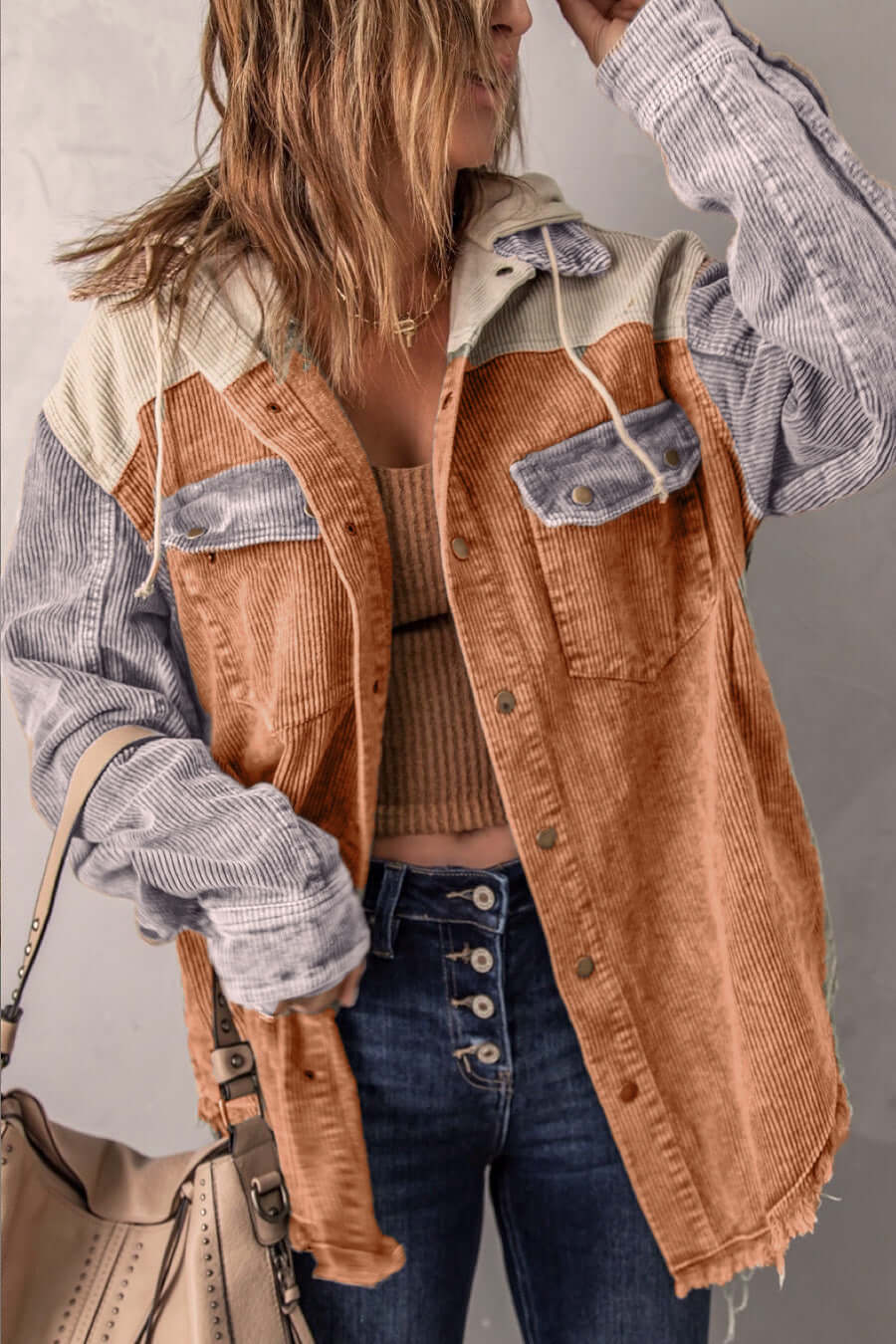 Giacca Donna Stile Retrò con Tasche Funzionali