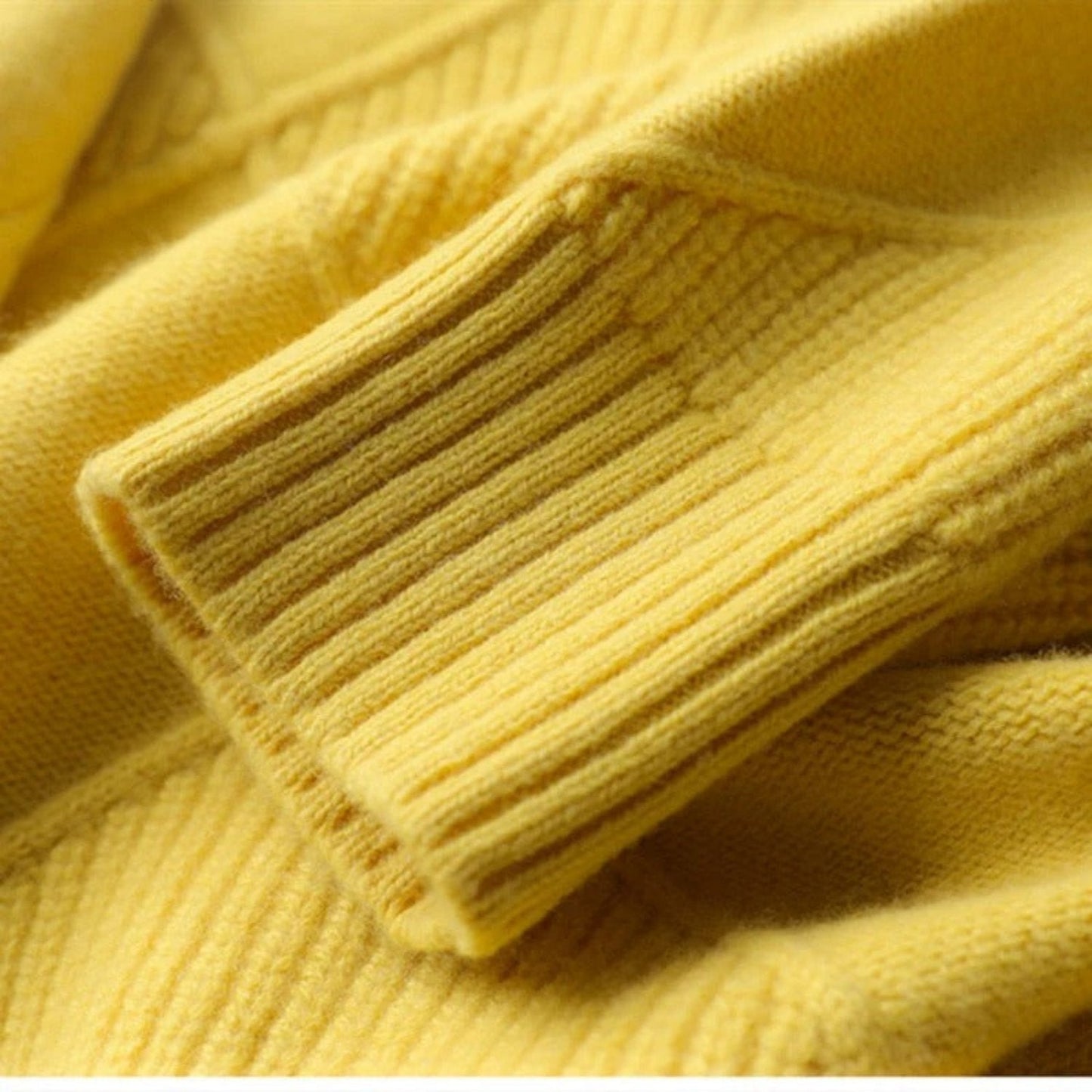 Maglione Donna in Cotone Collo Alto Classico Caldo Autunno Inverno