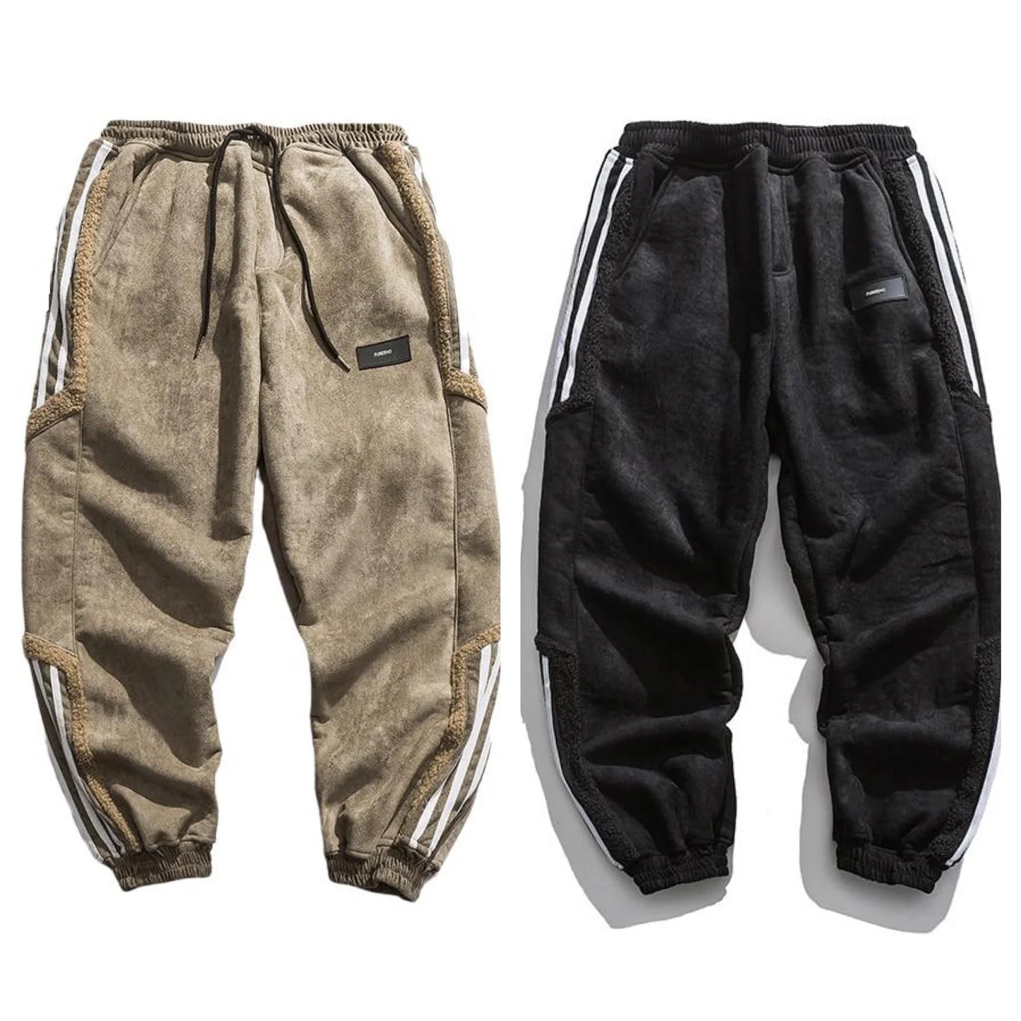Pantaloni Jogging Uomo con Fodera Sherpa Stile Urban