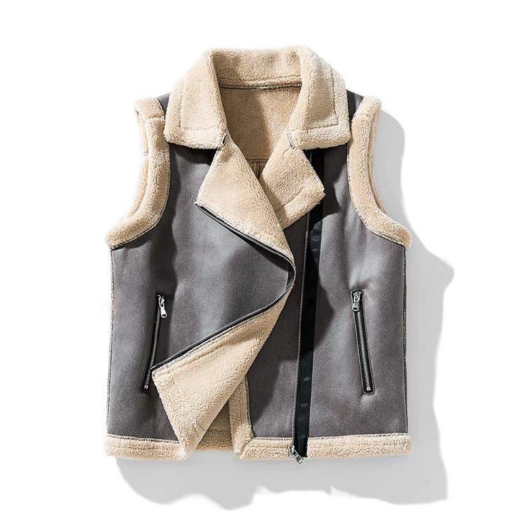 Gilet Donna Smanicato con Finta Pelliccia
