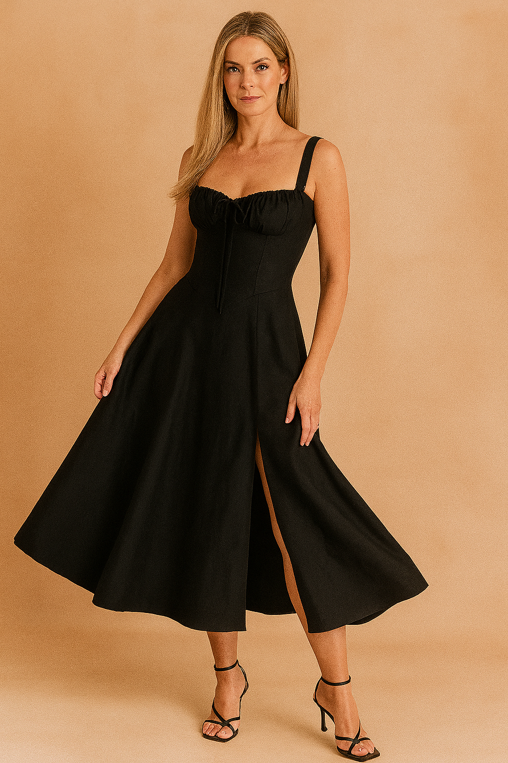 Eilish | Abito midi con scollo a corsetto 7