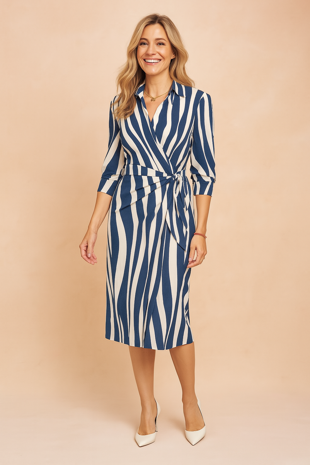Elżbieta | Elegante look due pezzi con top avvolgente 4