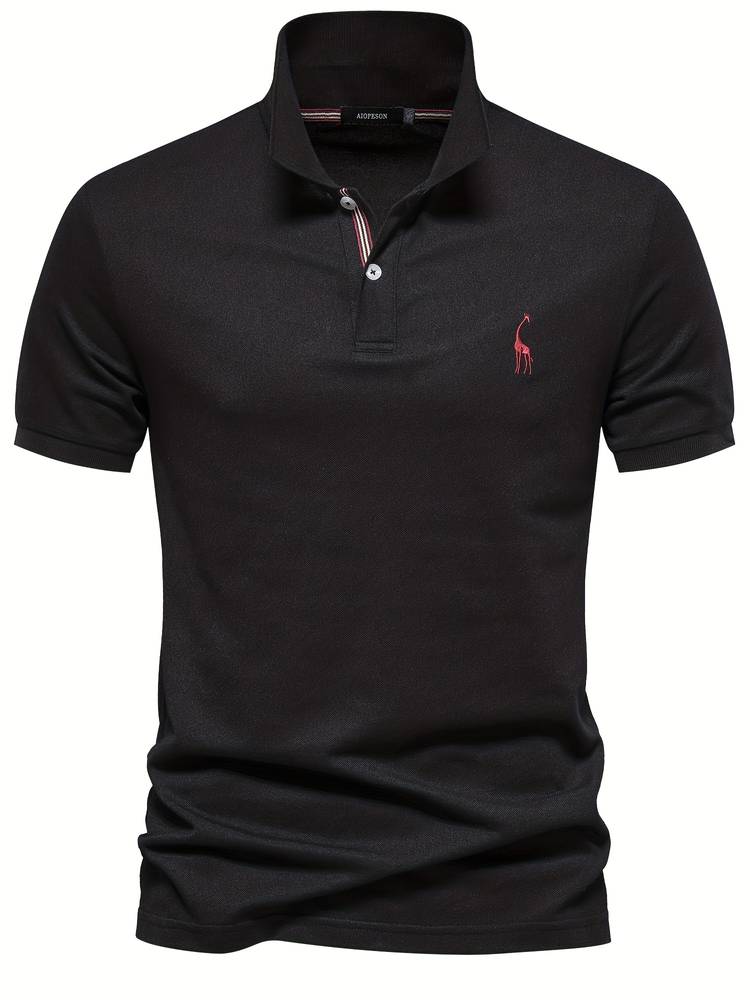 Polo Uomo Slim Fit Dettagli Sottile Colletto Classico