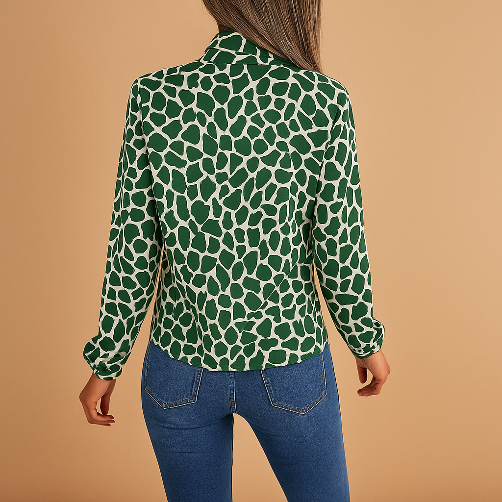 Fenna | Blusa con fiocco e motivo a pois per donna 2