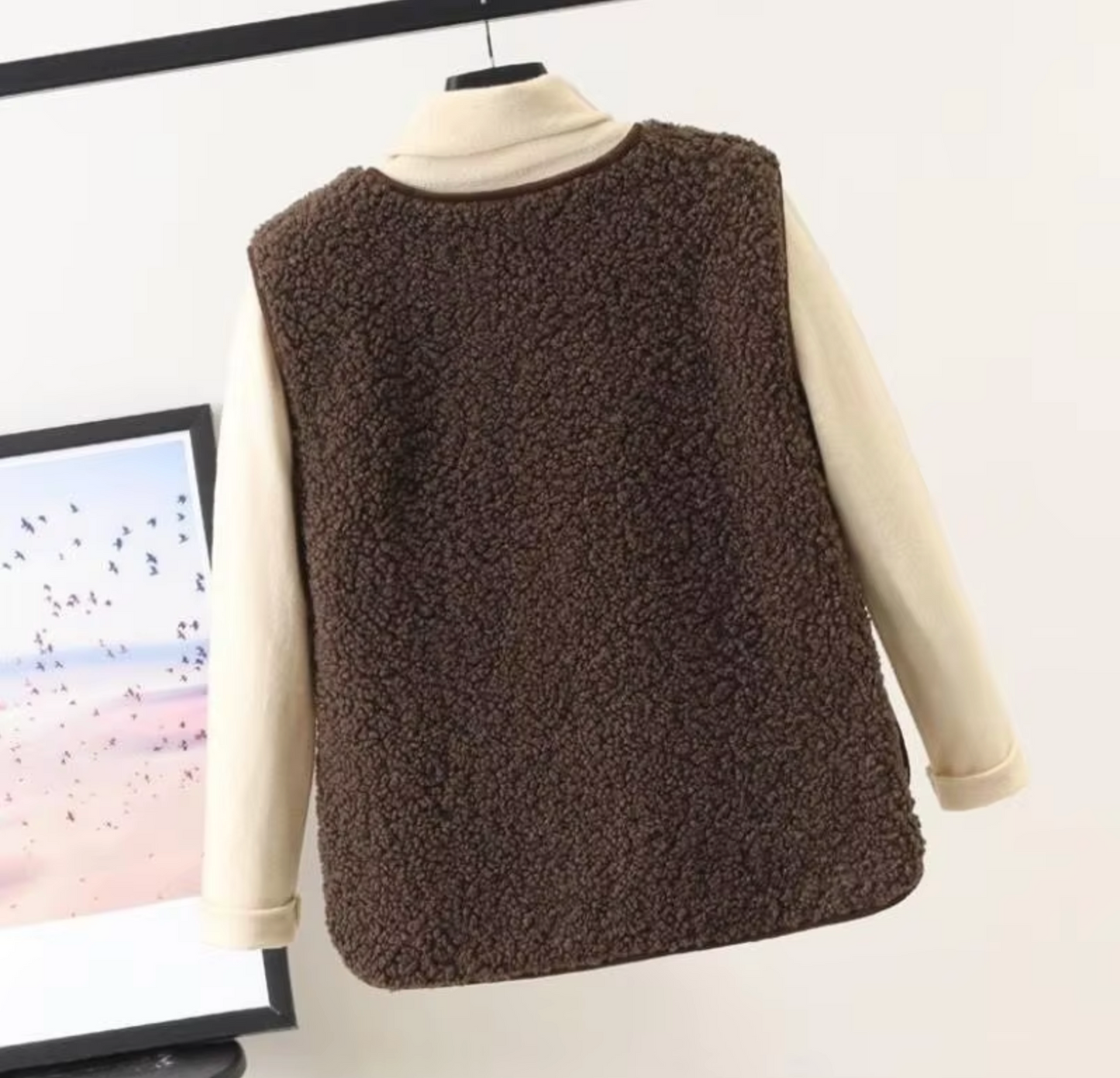 Gilet Donna in Pile con Bottoni