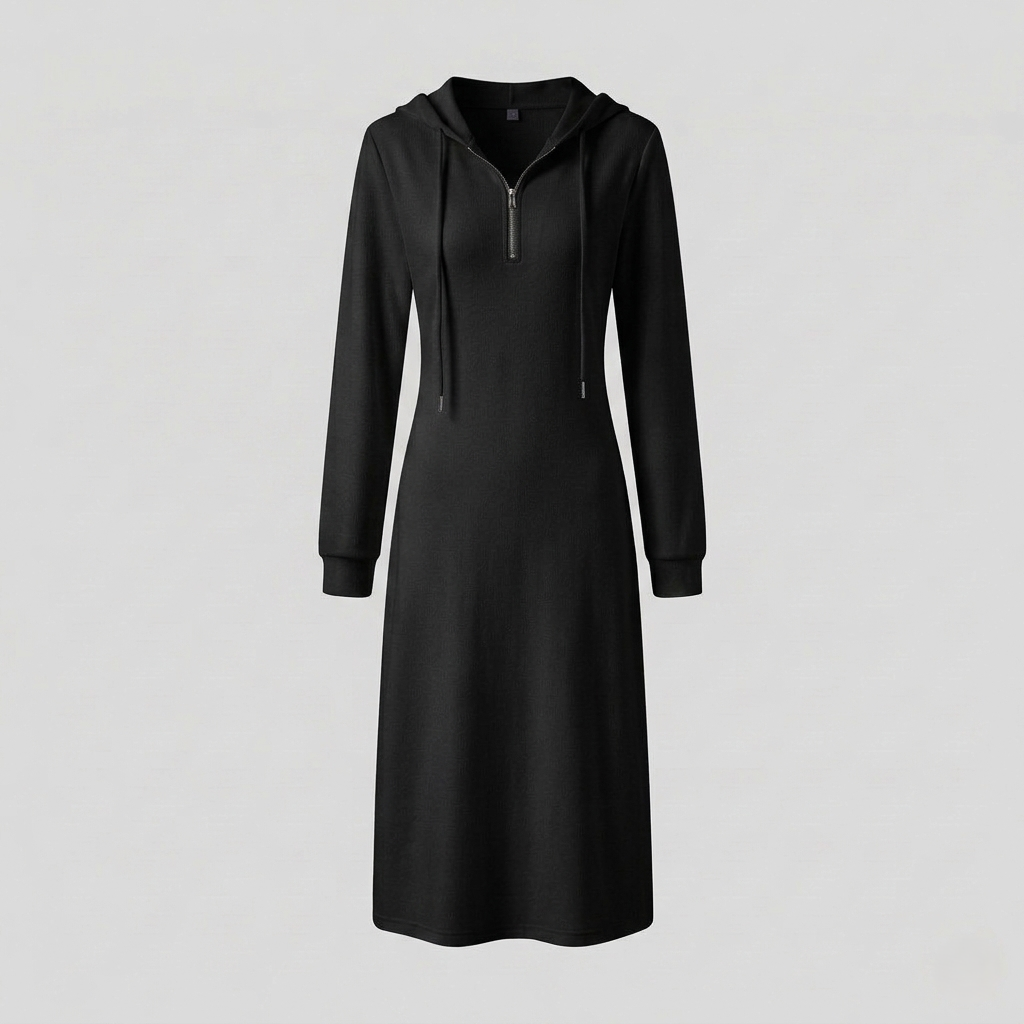 Abito Midi Donna in Jersey Manica Lunga