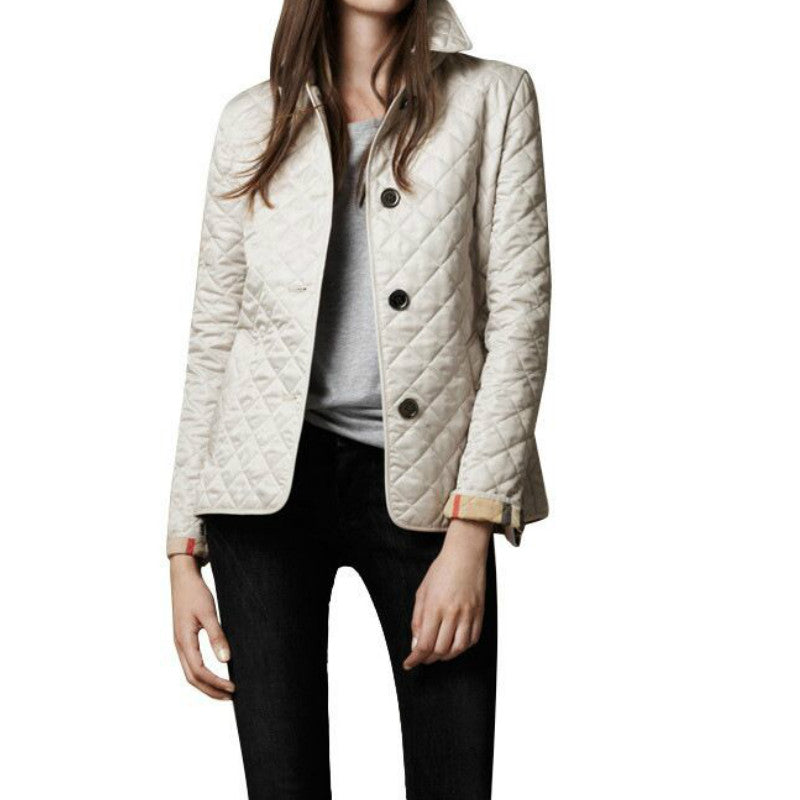 Giacca Donna Quadri con Colletto Rever Elegante