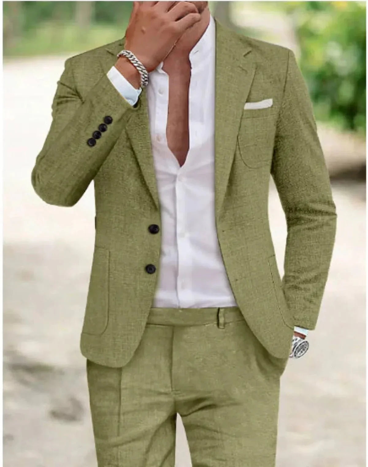 Completo Sposo Uomo Classico Due Bottoni Elegante