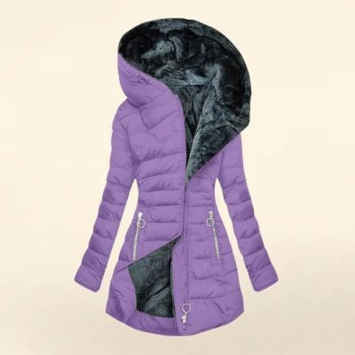 Giacca Donna in Pile Imbottita Casual Calda Invernale