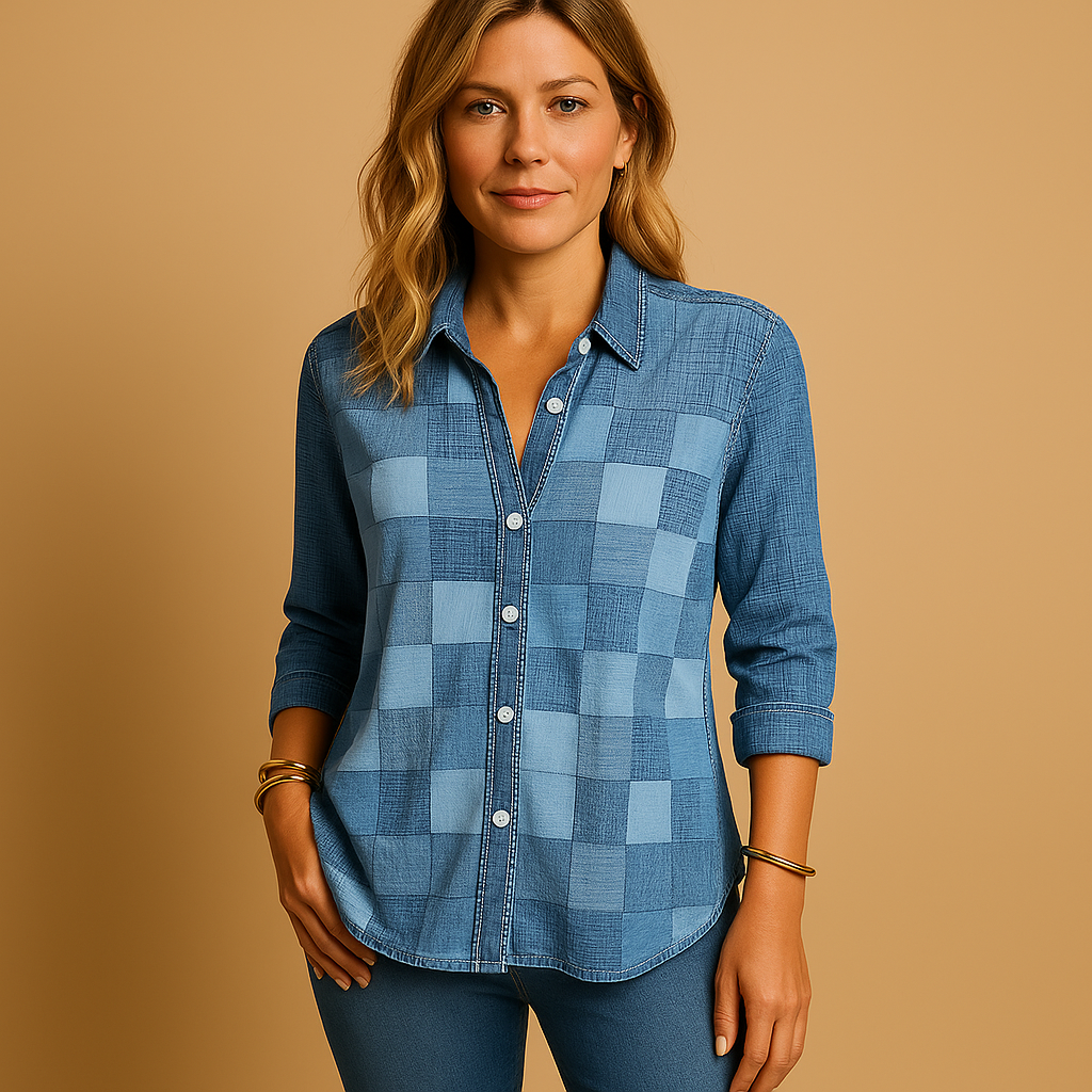 Janne | Blusa a quadri con design traspirante per donna 3
