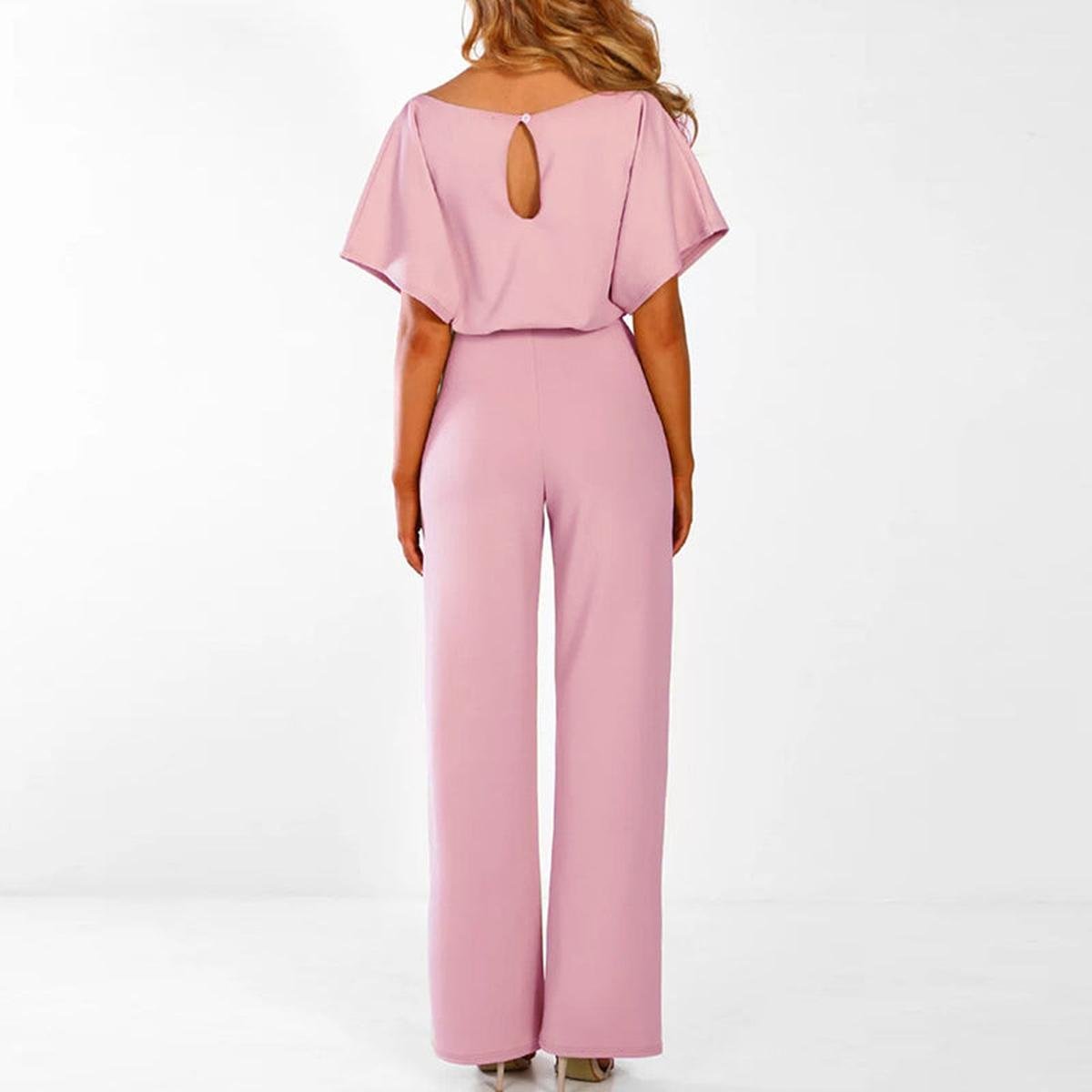 Tuta Donna Manica Corta con Cintura Slim