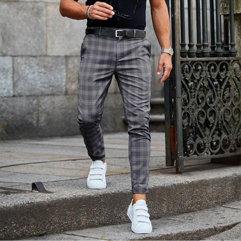 Pantaloni Chino Uomo Stile Classico Vestibilità Regolare