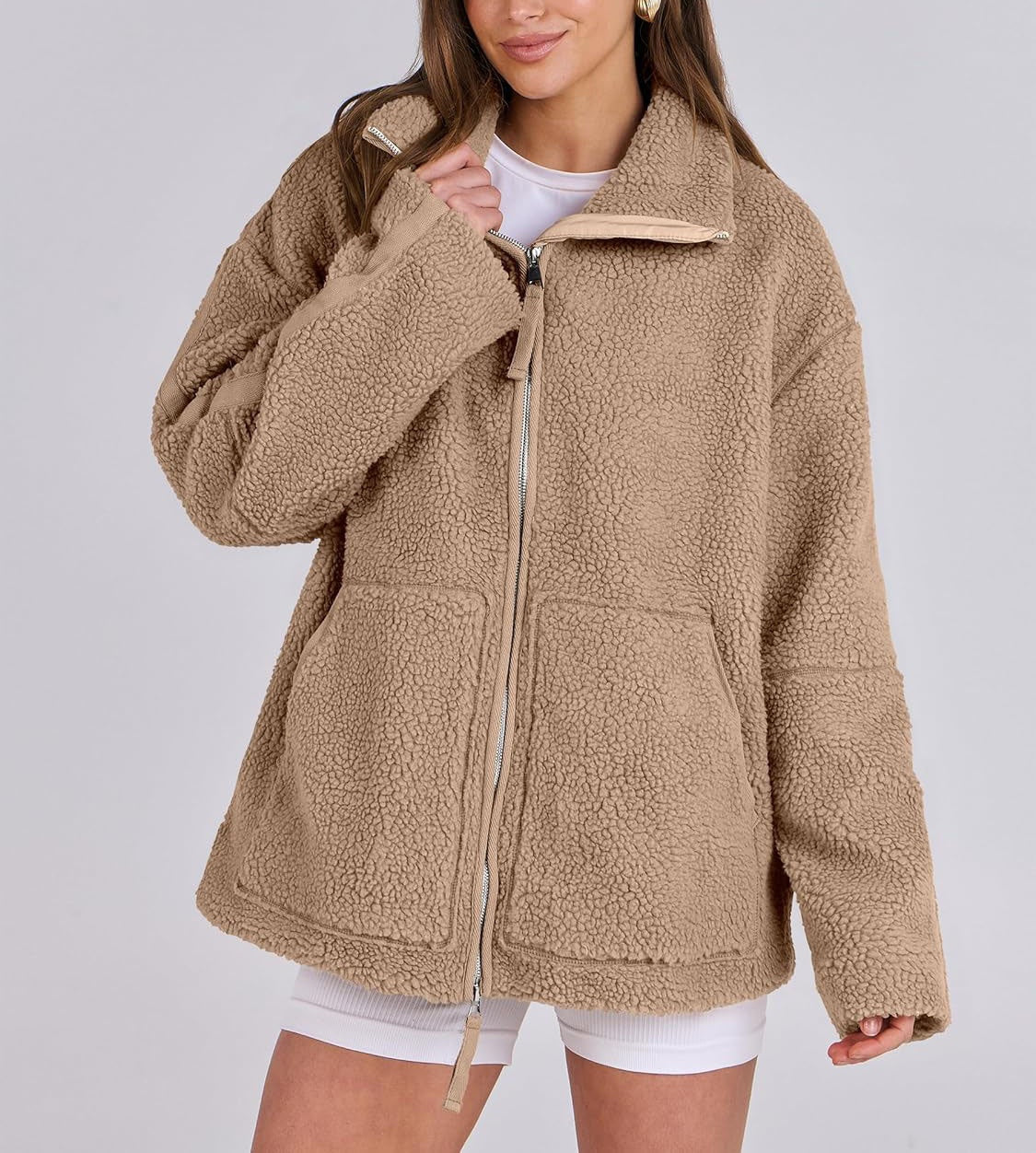 Giacca Donna con Zip e Taglio Dritto