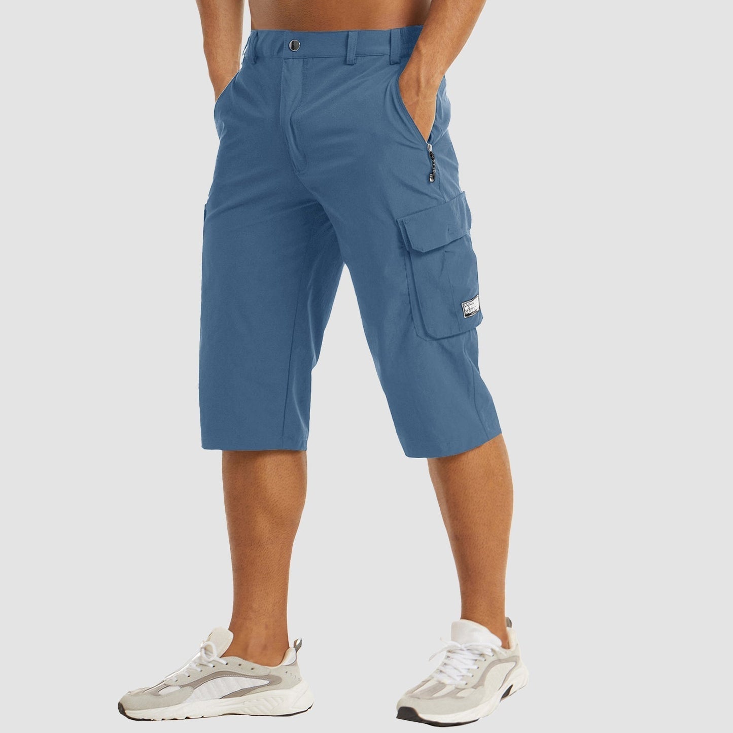 Shorts Cargo Uomo Tessuto Tecnico Asciugatura Rapida