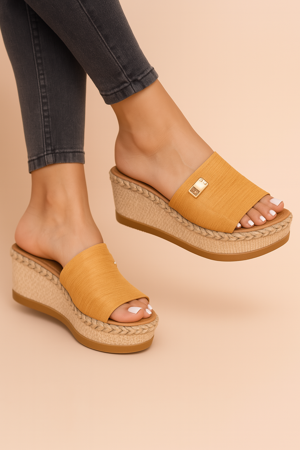 Millie | Sandali con zeppa intrecciata 3