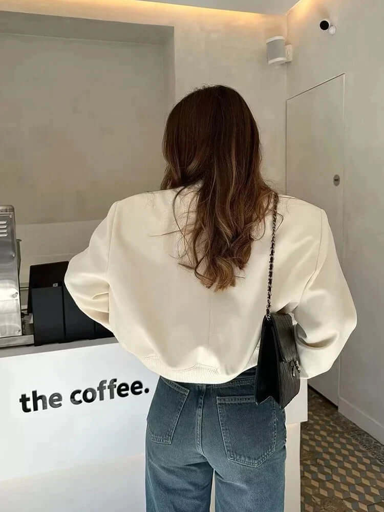 Giacca Bomber Donna con Tasche Stile Streetwear