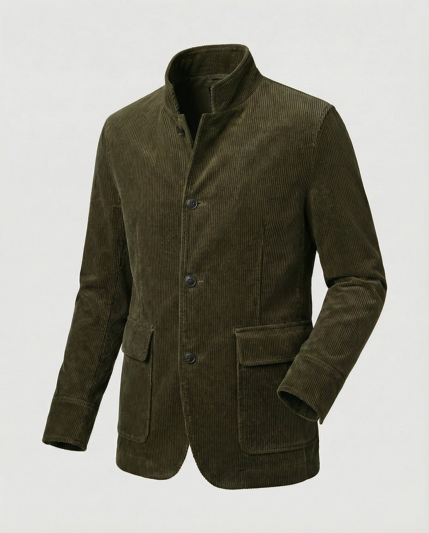 Cappotto Uomo in Velluto a Coste con Bottoni