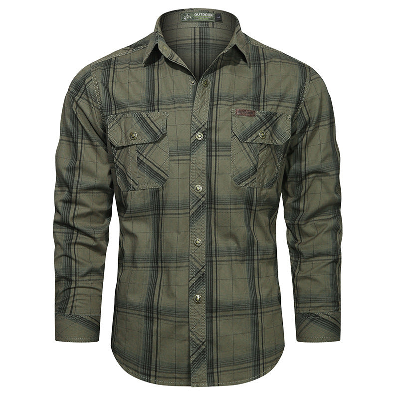 Camicia Uomo Manica Lunga Tessuto a Righe Slim Fit