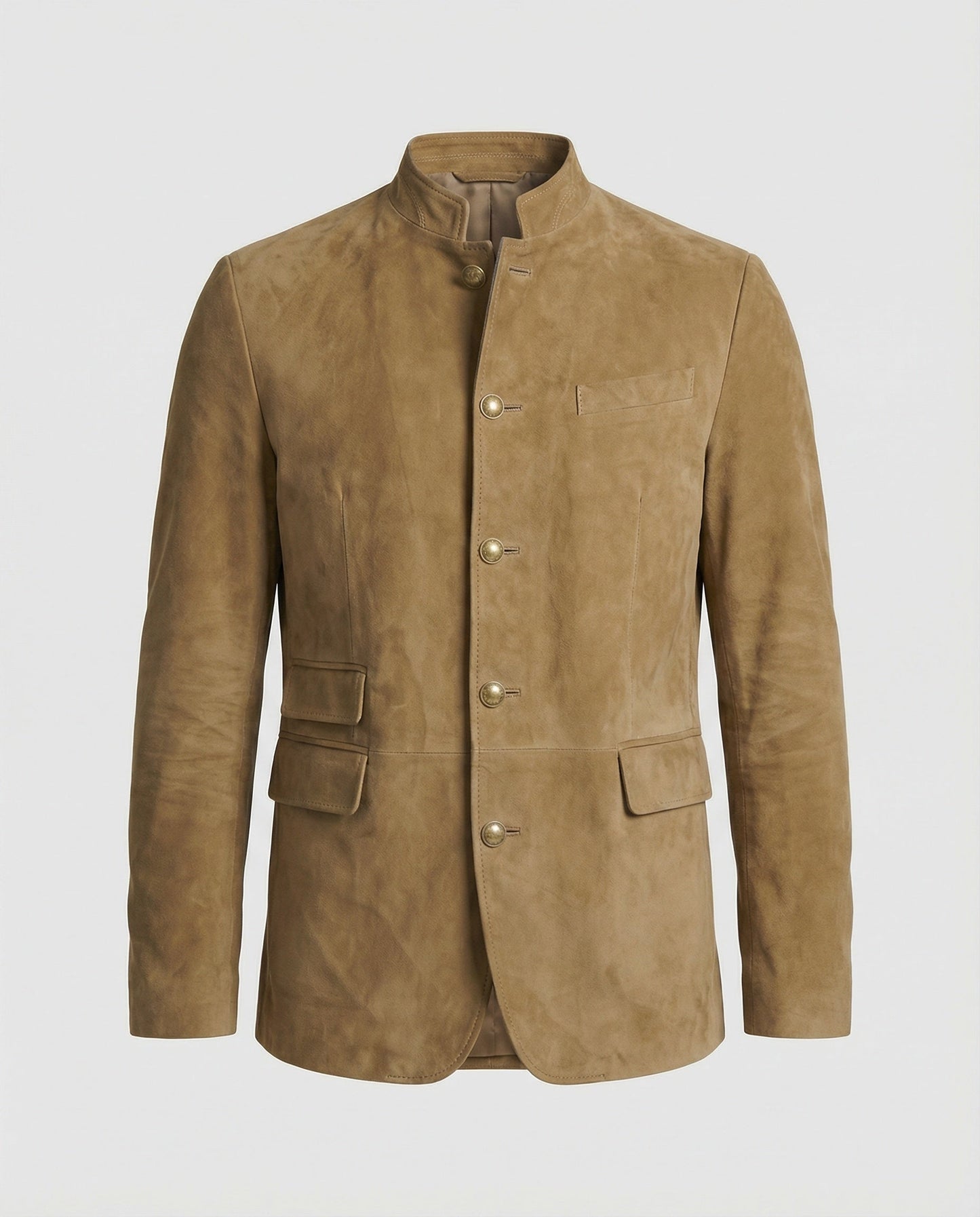 Giacca Uomo in Pelle Scamosciata Stile Moderno