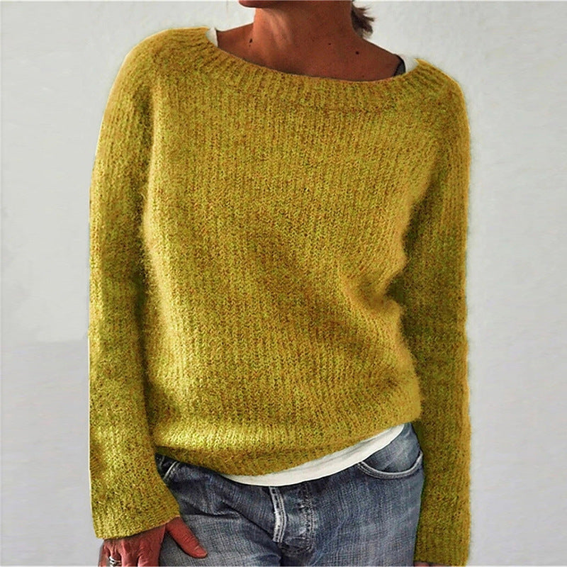 Maglione Donna Morbido in Maglia Comfort Stile Classico