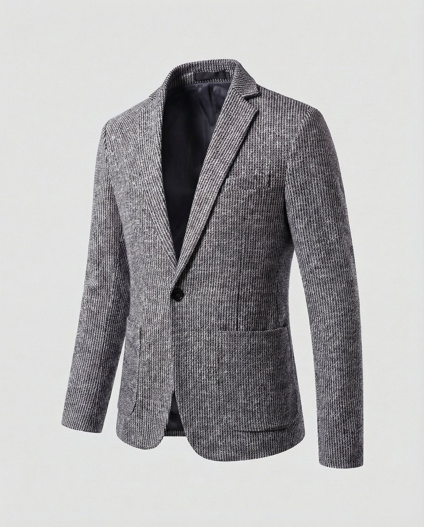 Blazer Uomo a Righe Stile Moderno Slim Fit