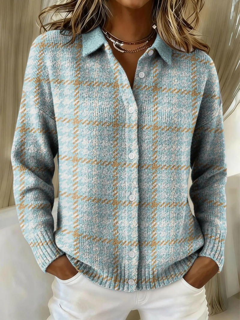 Camicia Donna a Quadri Tessuto Leggero Manica Lunga - Brentozzi