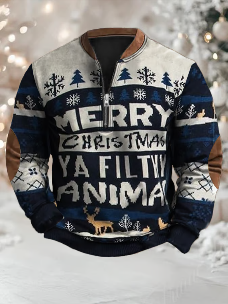 Maglione Uomo in Maglia con Collo a Zip - Brentozzi