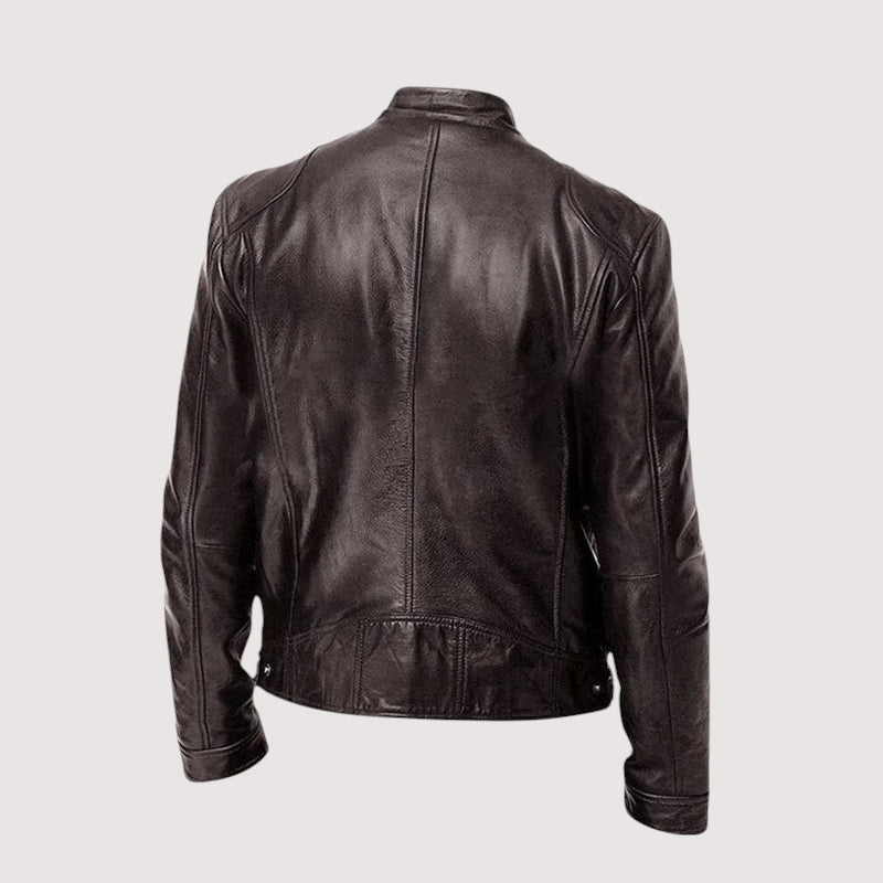 Giacca Uomo in Pelle Collo Alto
