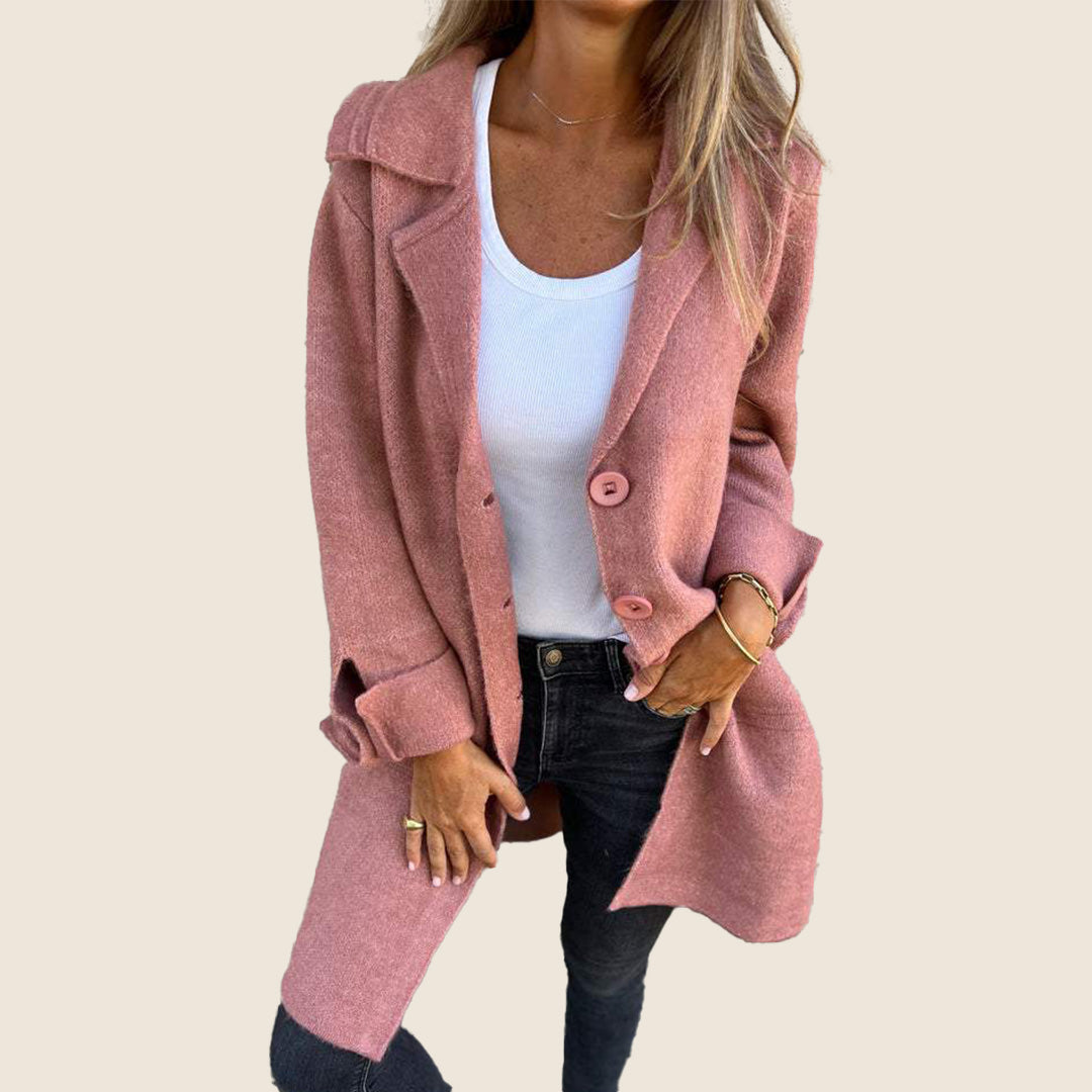 Cappotto Oversize Uomo con Revers Stile Lässiger