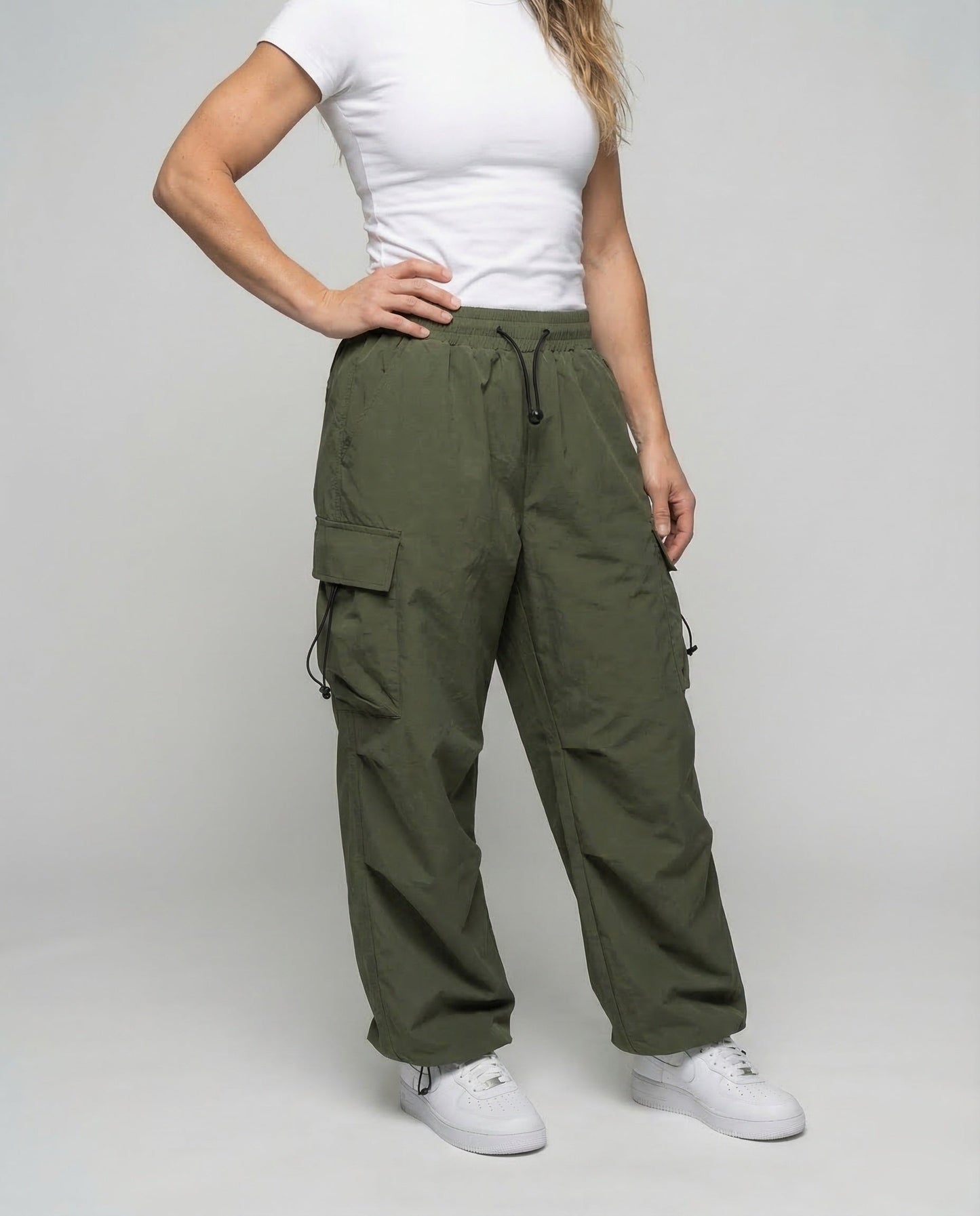 Pantaloni Cargo Donna Leggeri Vestibilità Ampia