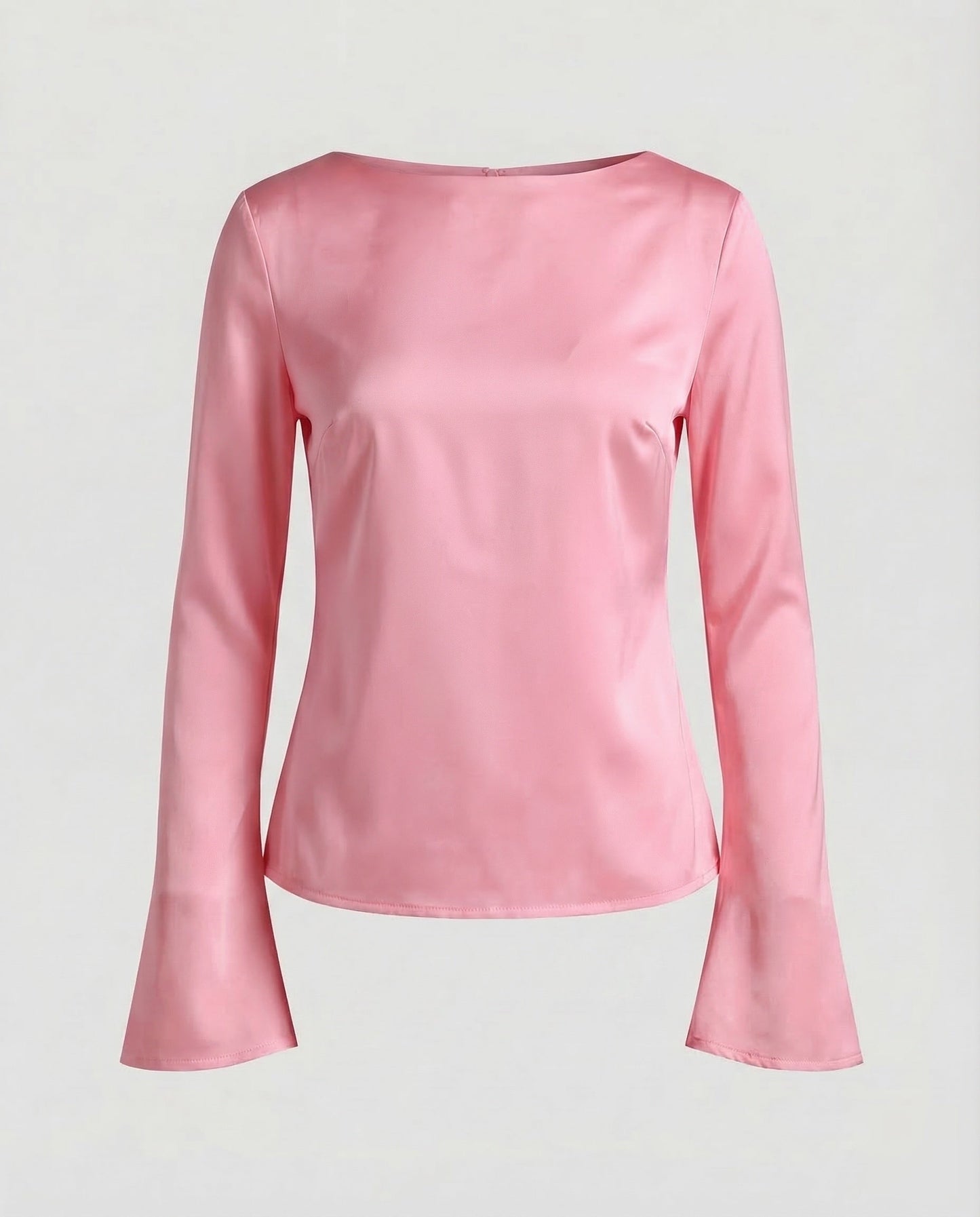 Blusa Elegante Donna in Chiffon Scollo Barca