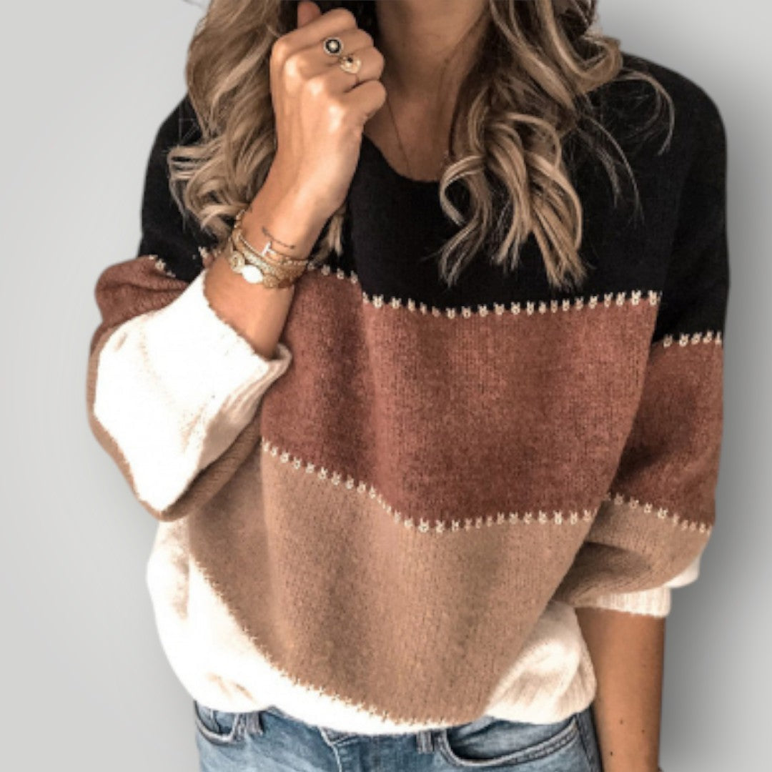 Maglione Donna in Maglia Calda Stile Moderno Manica Lunga