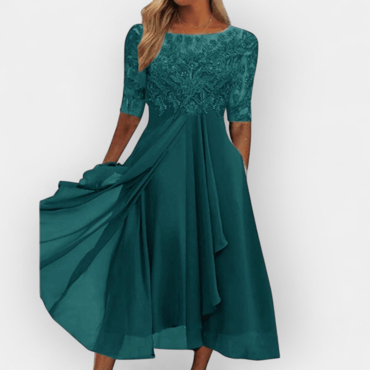 Abito Midi Donna Moderno Elegante