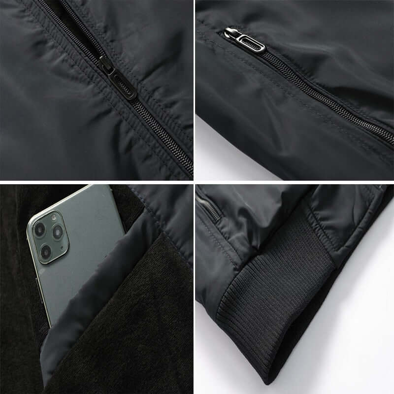 Giacca Bomber Uomo con Zip Casual Primavera Autunno