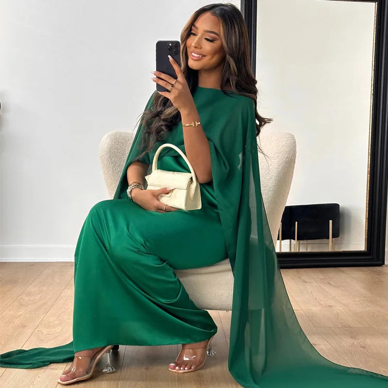 Abito Maxi Donna in Satin Elegante