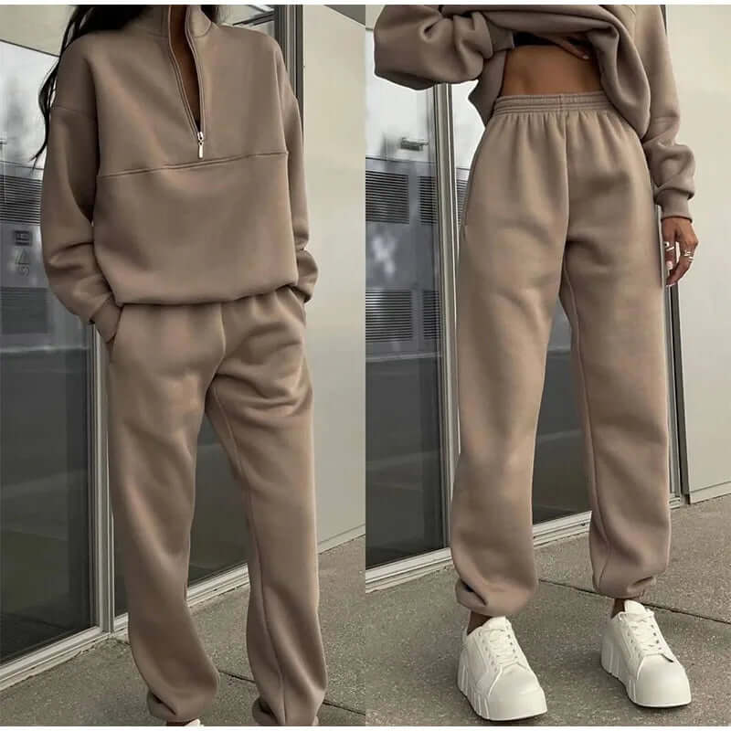 Completo Donna Maglia e Pantaloni in Maglia Casual