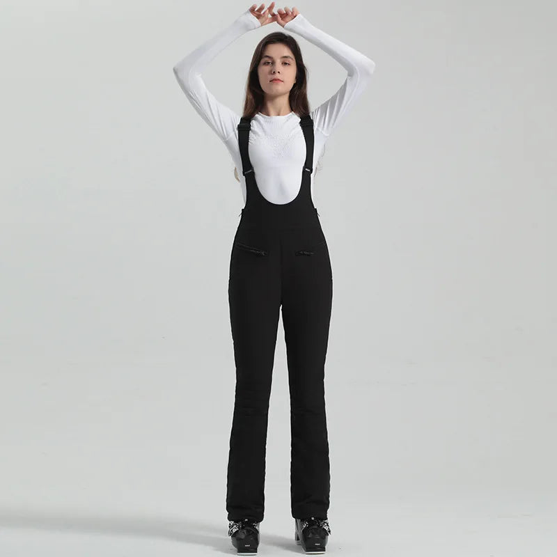 Pantaloni Donna con Bretelle e Vita Elastica