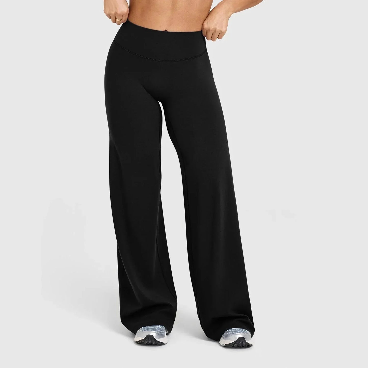 Pantaloni Yoga Donna Gamba Larga Taglio Morbido