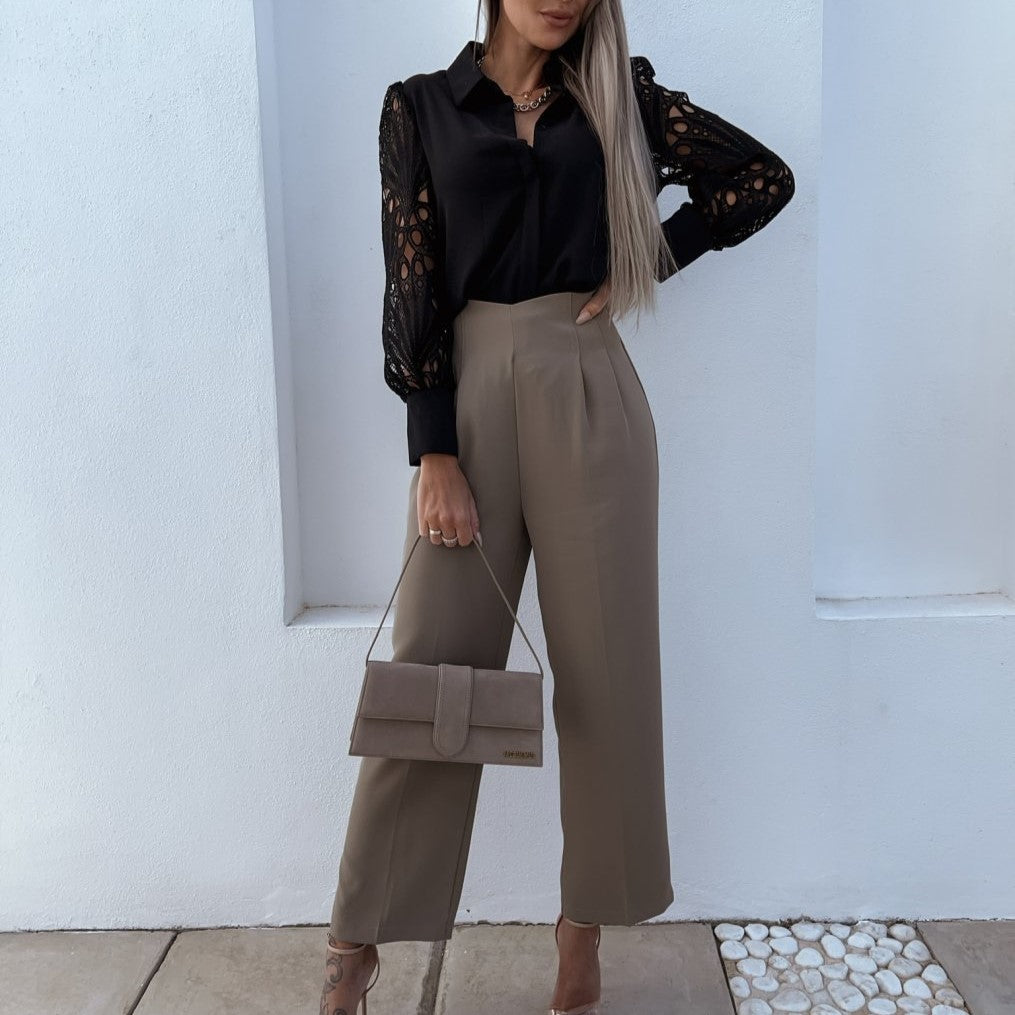 Blusa Donna Scollo a V Vestibilità Larga