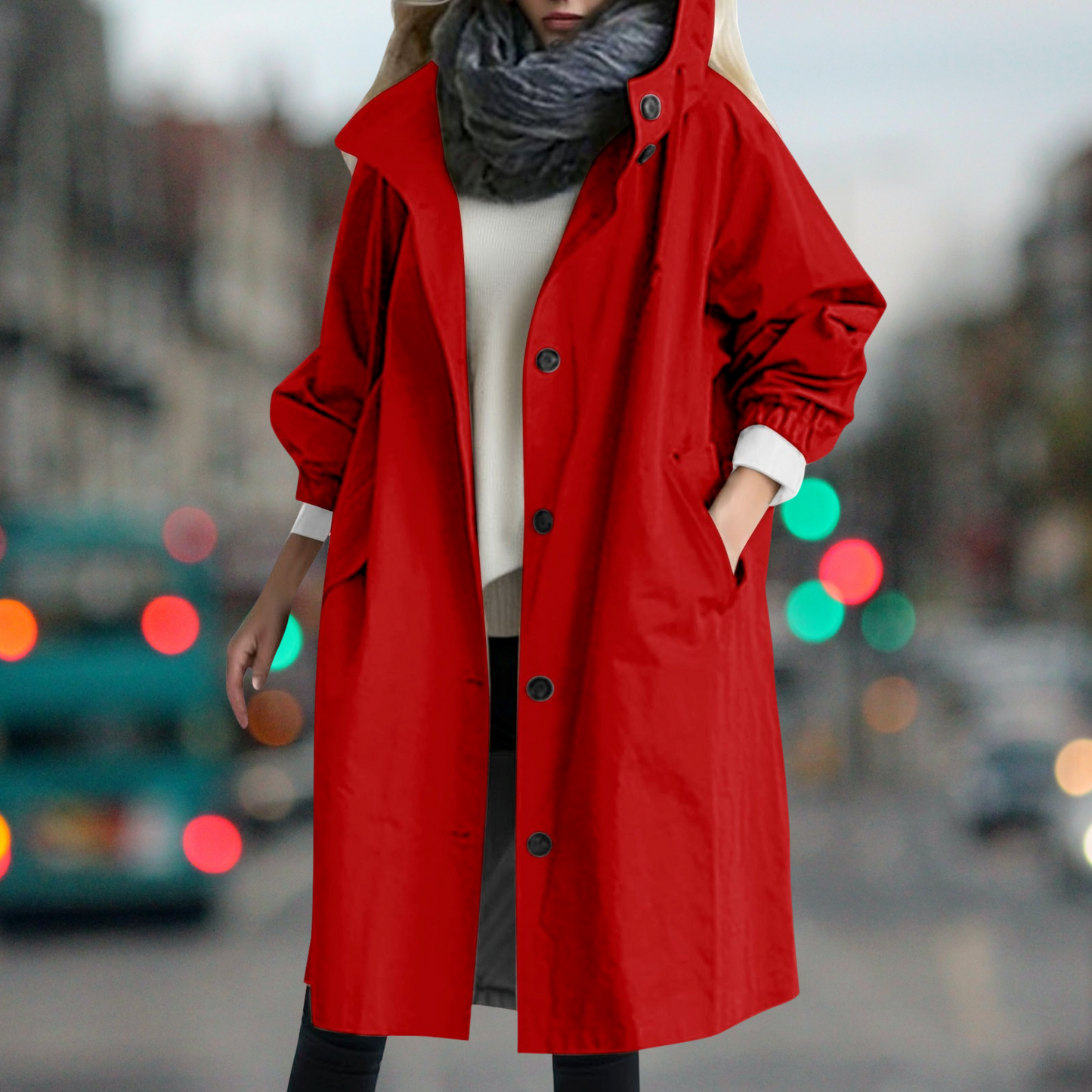 Trenchcoat Donna Impermeabile Vestibilità Classica