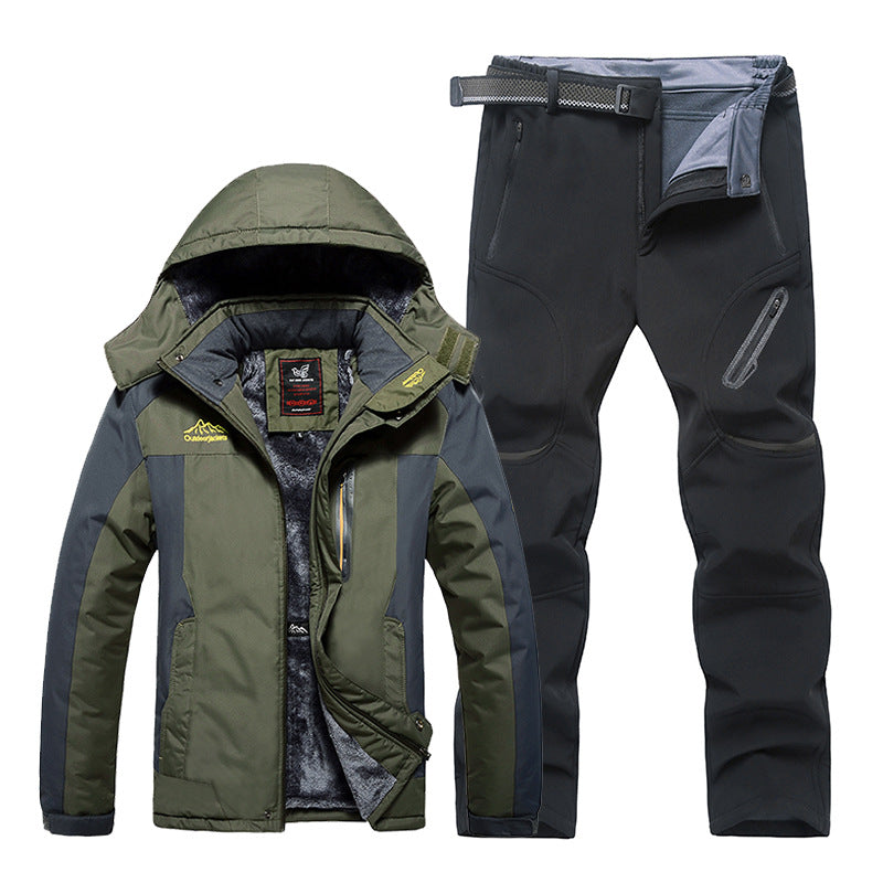 Completo Invernale Uomo Impermeabile Giacca e Pantaloni Imbottiti