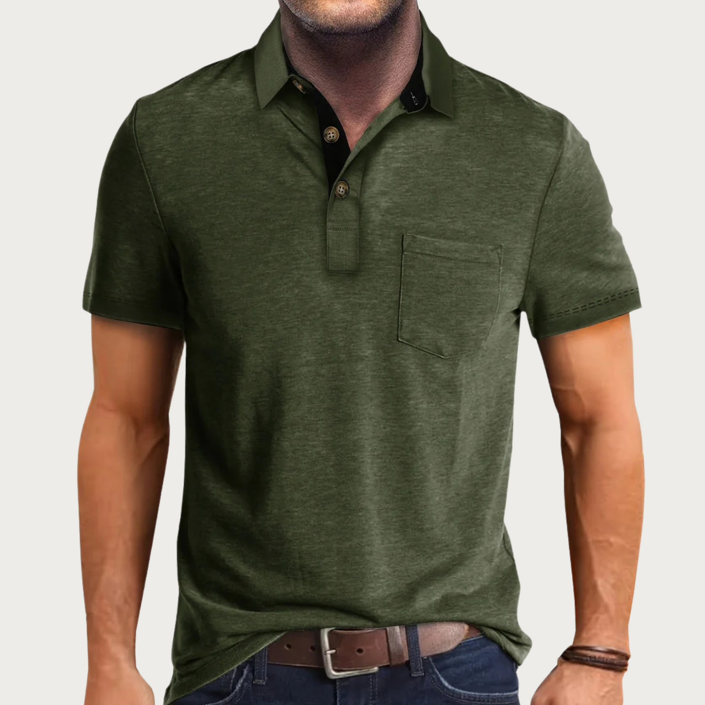Polo Uomo Manica Corta con Bottoni
