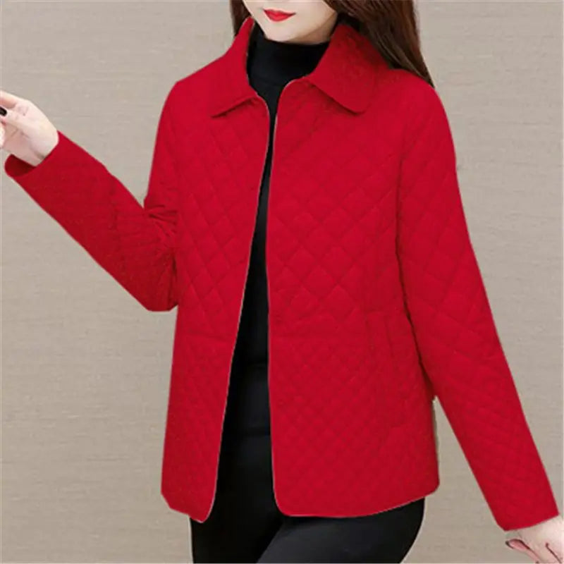 Cappotto Donna Imbottito Trapuntato Stile Classico Caldo Autunno