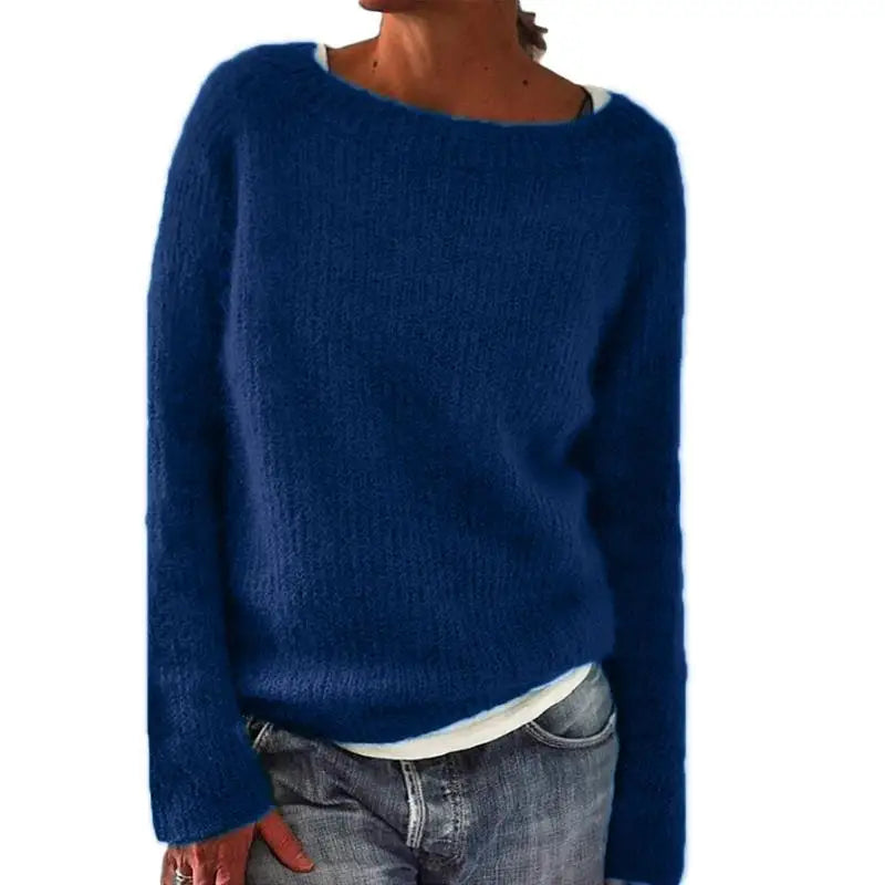 Maglione Donna in Lana Girocollo Stile Norvegese Invernale