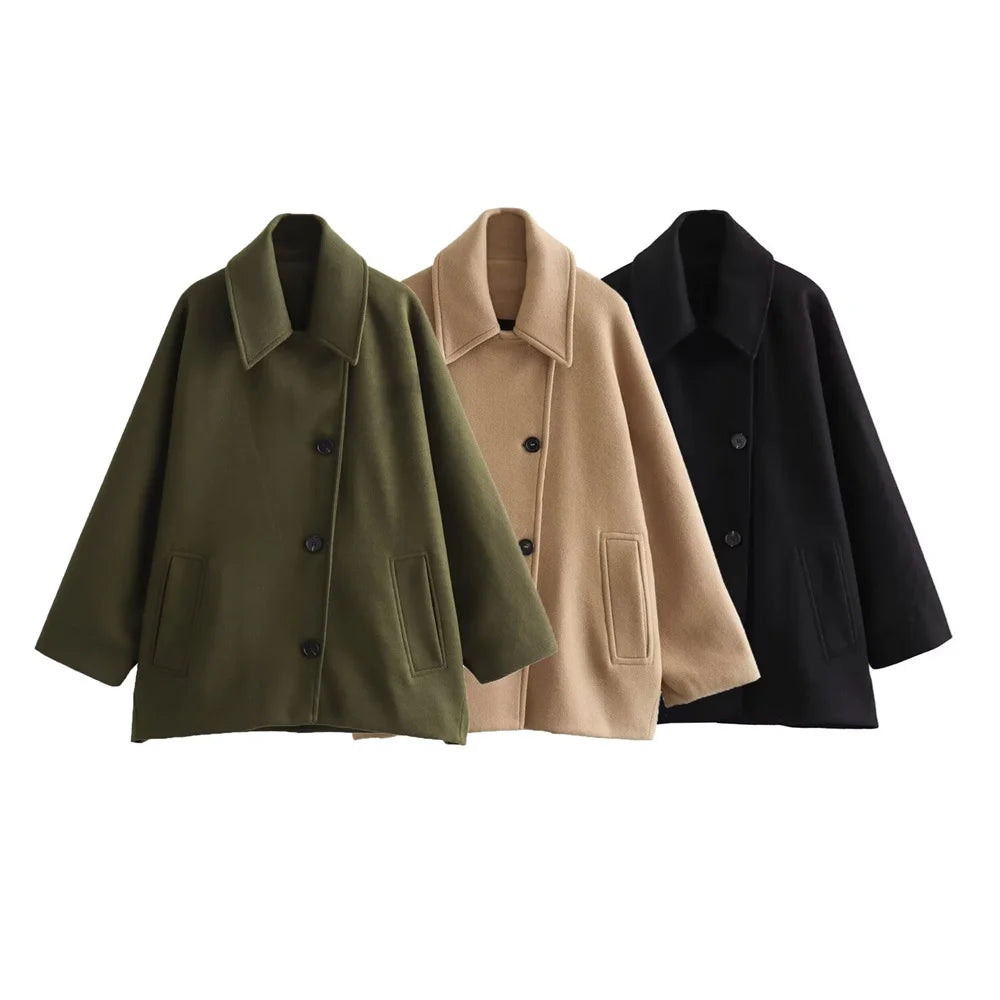 Gilet Donna Oversize Modello Trench Caldo
