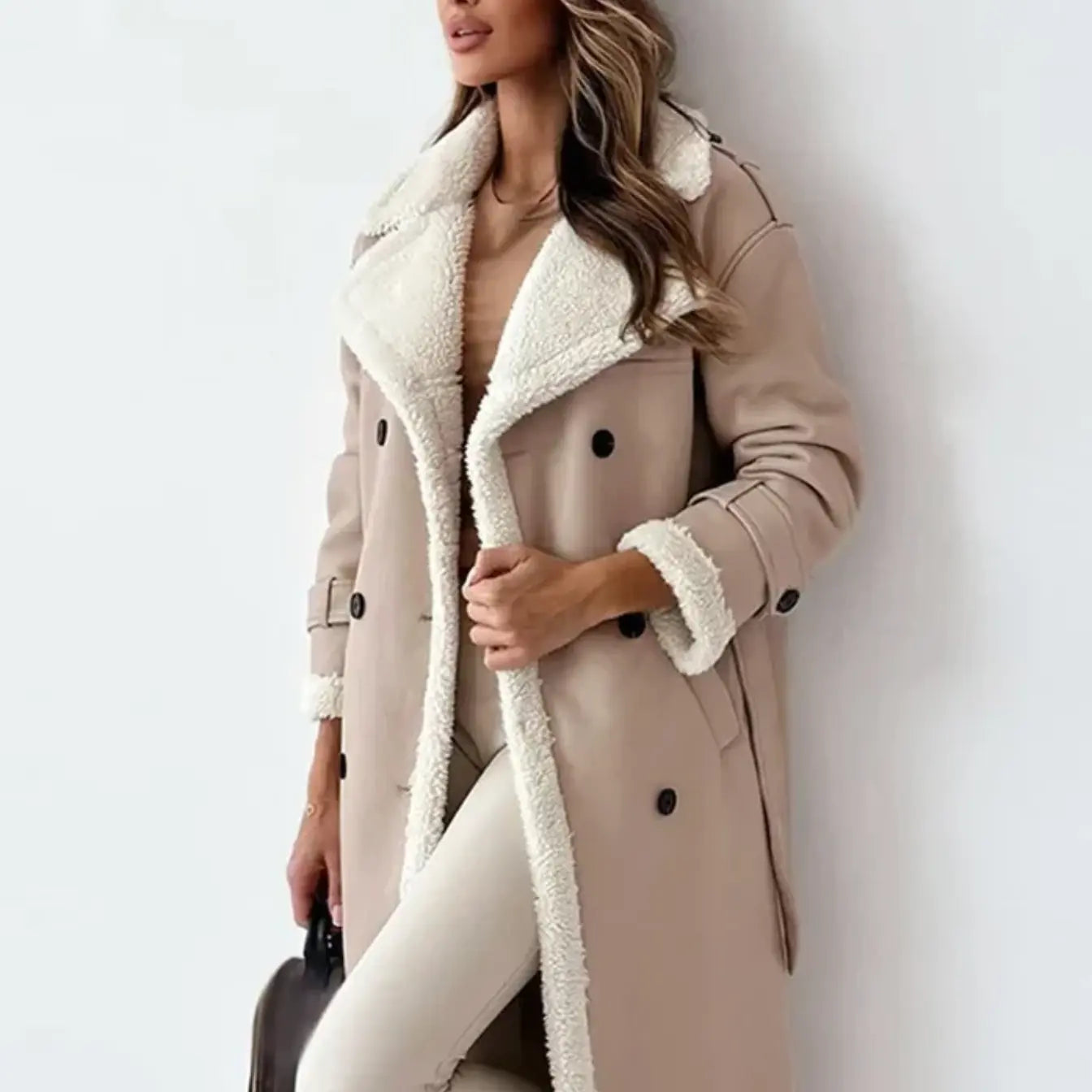 Giacca Invernale Donna Imbottita in Pile Lunga