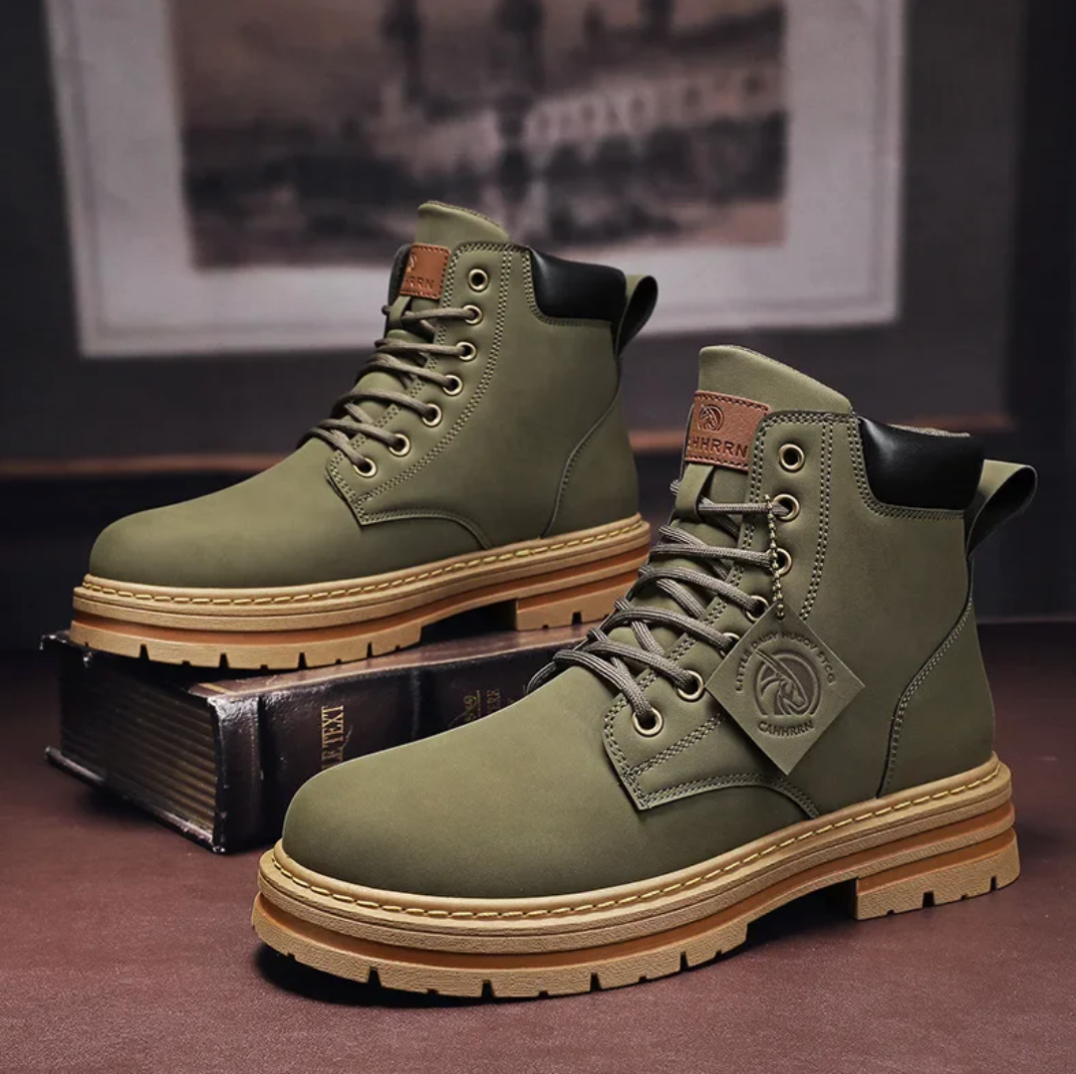 Stivaletti Uomo Pelle Alta Outdoor Stile Streetwear