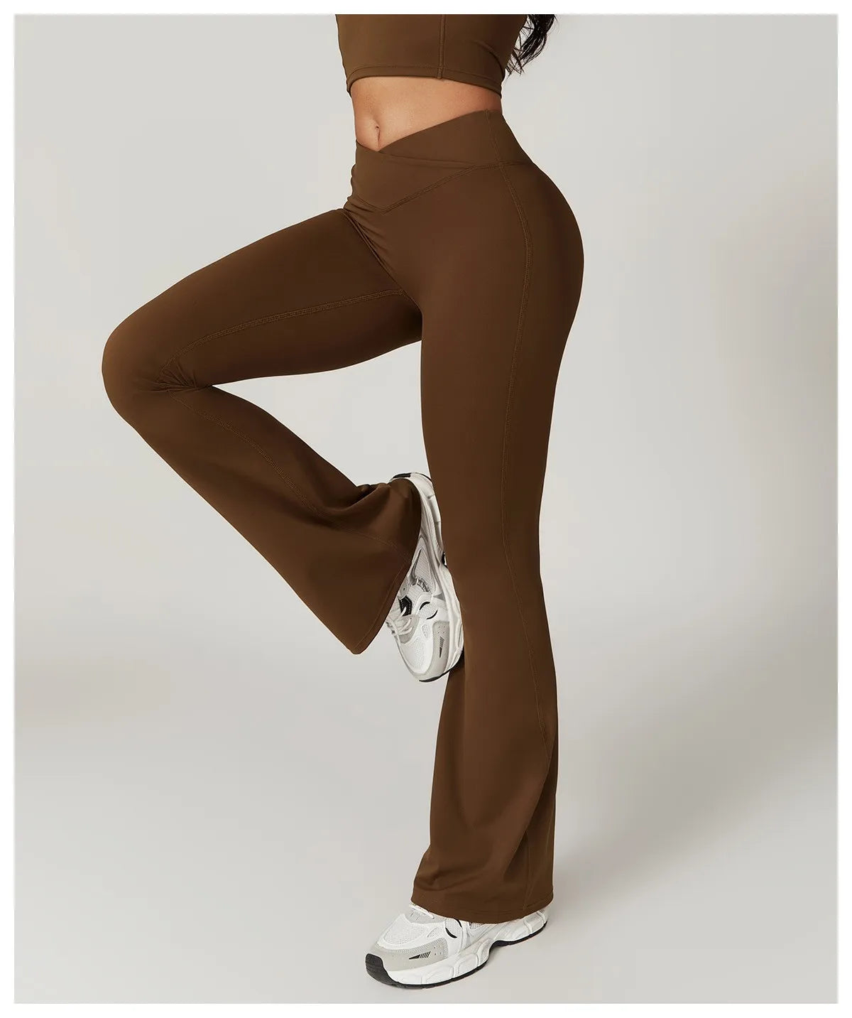 Pantaloni Yoga Donna Vita Alta Fascia Laterale
