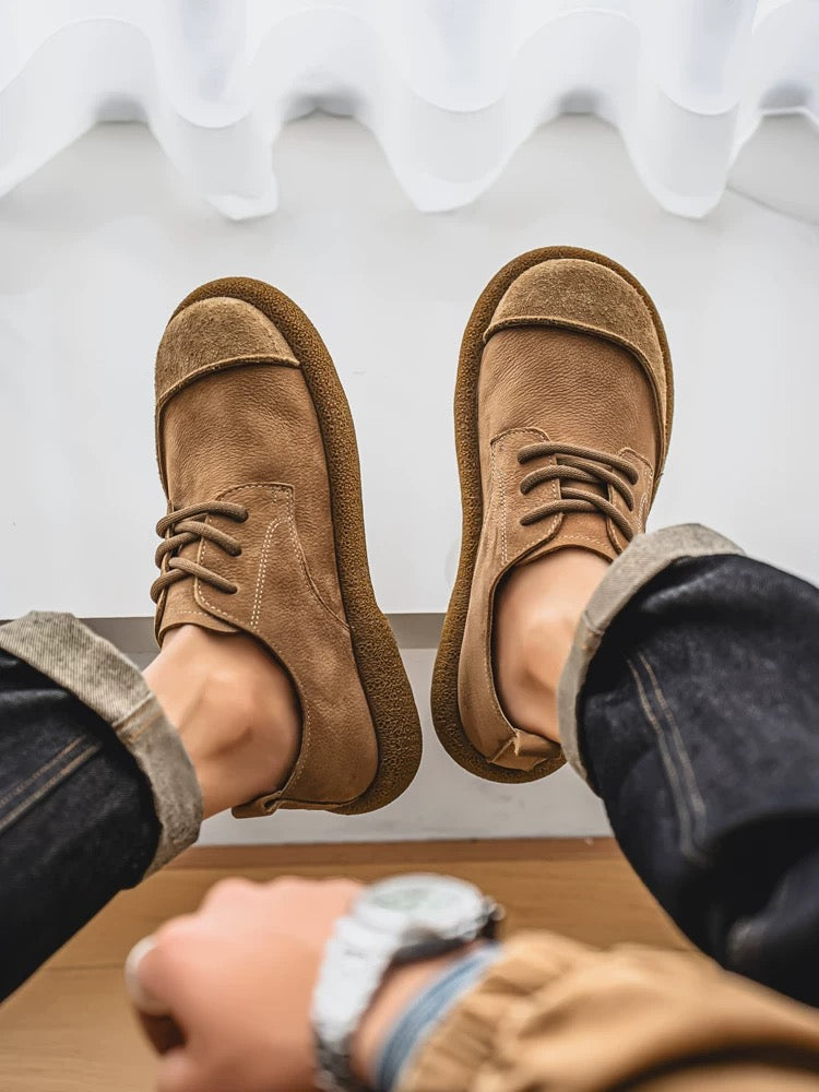 Sergio | Uomo Scarpa Casual Stringata Scamosciata Punta Tonda 7
