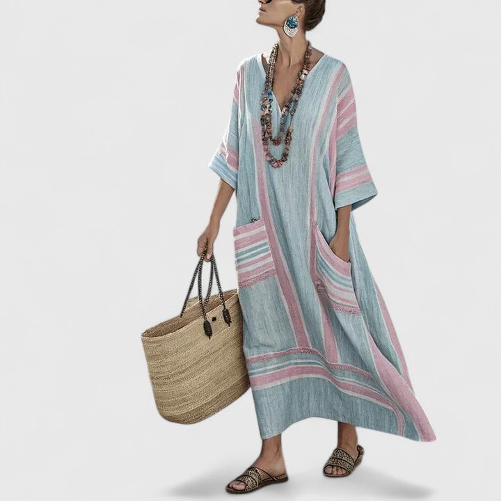 Abito Maxi Donna Boho Tasche